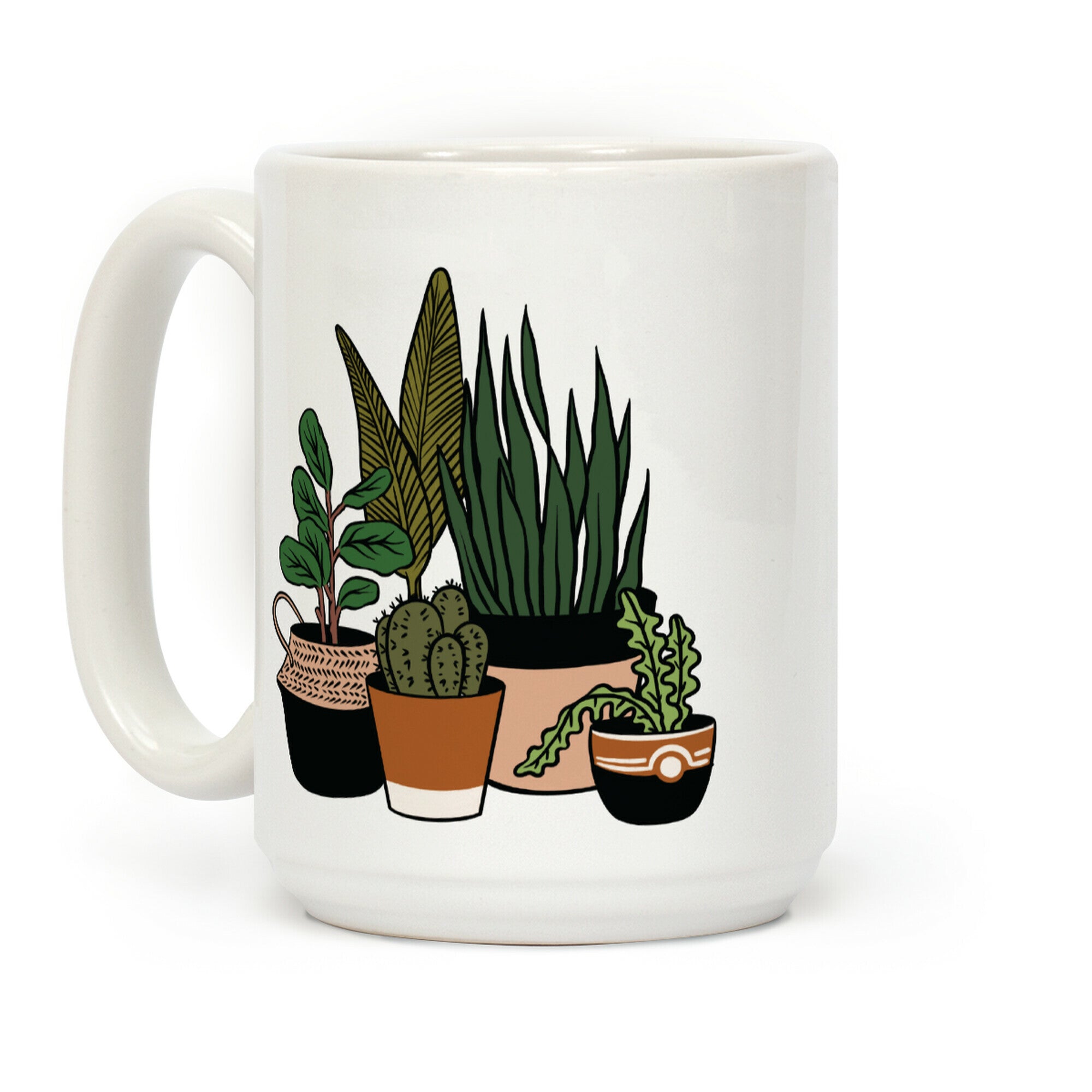 Houseplant Illustration Color Coffee Mug